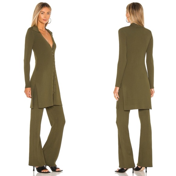 NICHOLAS • Jasmin Knit Tunic Dress in Khaki - Picture 2 of 12